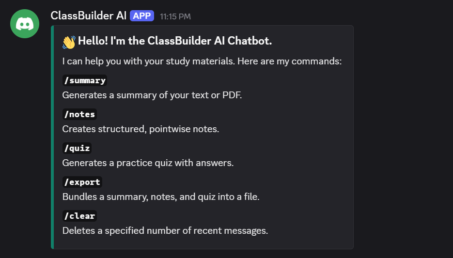 classbuilder functions